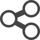 symbol, social network, social media, interface, share DarkSlateGray icon
