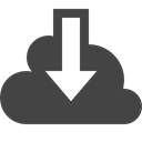 Cloud computing, Cloud storage, download, Tools And Utensils, down arrow DarkSlateGray icon