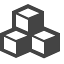 Squares, polygonal, geometry, shapes DarkSlateGray icon