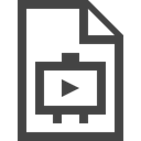 Archive, document, video, play, interface DarkSlateGray icon