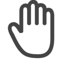 Hand, Gesture, stop, Gestures, fingers Black icon