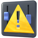 kmixdocked, warning, Error, wrong, Alert, exclamation DarkSlateGray icon