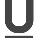 typography, shapes, Letter U, Format, Multimedia Option DarkSlateGray icon