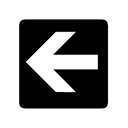 Back, Arrow, Left, previous, Backward, prev Black icon