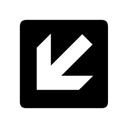Decrease, prev, descending, Back, Down, Descend, Backward, Left, download, previous, fall, Arrow Black icon
