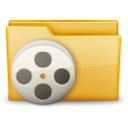 film, video, movie, Folder Black icon