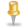 Attach, yellow, pin Goldenrod icon