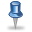 pin, Attach, Blue Icon