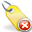delete, yellow, Del, remove, tag Goldenrod icon