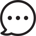 Talking, Speech Balloon, Message, interface, Conversation Black icon