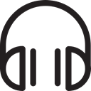 volume, Audio, sound, technology, music player, earphones Black icon