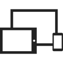 technology, smartphone, monitor, television, Tv, Tablet, screen Black icon
