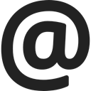 symbol, At, shapes, internet, sign Black icon