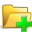 Folder, open, Add, plus Goldenrod icon