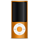 Orange, ipod, Apple Black icon