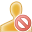 people, Account, Del, yellow, delete, remove, Human, user, profile Goldenrod icon