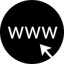 Cursor, Pointer, interface, Circle, website, web page Black icon