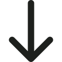 down arrow, Arrows, Direction, directional, Downloading, Multimedia Option Black icon
