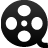 film, movie, video Black icon