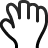 Hand, Cursor Black icon