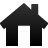 Building, homepage, house, Home Black icon