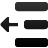 indent, Decrease Black icon