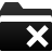 Del, remove, Folder, delete Black icon