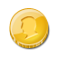 coin, single, gold Goldenrod icon