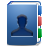 Address book, user SteelBlue icon