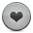 grey, Heart, button Silver icon