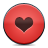 Heart, button, red Crimson icon