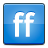 Friendfeed, Social CornflowerBlue icon