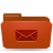 Folder, mail, red Firebrick icon