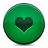 green, Heart, button Icon