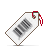 White, tag, Barcode Icon