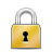 Closed, Lock Goldenrod icon