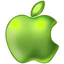 Apple, green Black icon