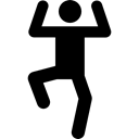 Dancing, Fun, people, party, Celebration, stick man, dancer Black icon