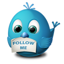 twitter, Follow, Me Black icon