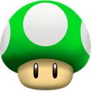 mushroom up, Mushroom, Up LimeGreen icon