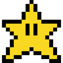 star, retro Gold icon