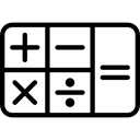 Equal, Multiplication, mathematics, maths, division, Minus, plus, mathematical, calculator, calculate Black icon