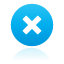 button, cross DeepSkyBlue icon