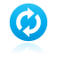 button, Synchronize DeepSkyBlue icon