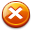 button, cross OrangeRed icon