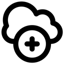 plus, Cloud computing, Multimedia, Add, file storage, Cloud storage, Data Storage, technology Black icon