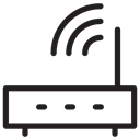 Wifi, internet, wireless, router, Connection, technology Black icon