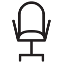 Comfort, Seat, Chair, furniture, office chair, Comfortable Black icon