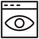 website, internet, interface, Browser, Eye, look, web page, technology Black icon