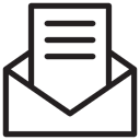 Note, envelope, Email, mail, Message Black icon